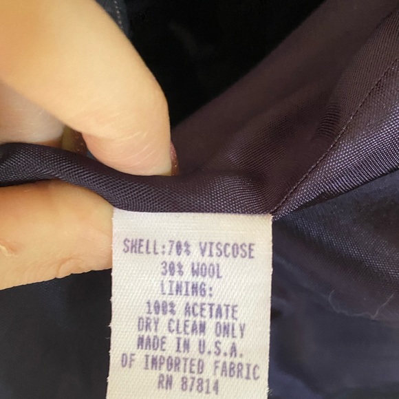 NWT Neiman Marcus Vintage Deadstock Wool Stripe Blazer Jacket Coat One Button - Picture 12 of 16